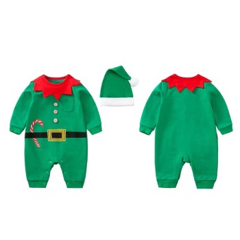 Baby Christmas Jumpsuit - Green