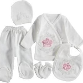 Newborn Luxury Set Crown - 5pcs - Pink