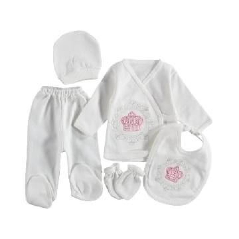 Newborn Luxury Set Crown - 5pcs - Pink