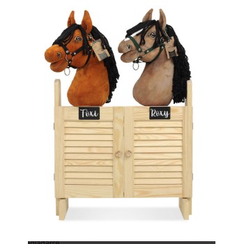 Στάβλος Αλόγων Μεγάλος για Hobby Horses - με Πόρτες από Φυσικό Ξύλο