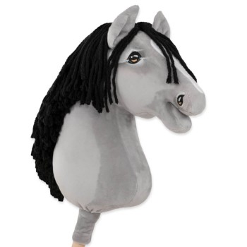 Άλογο Ιππασίας με Στικ - Hobby Horse Premium -  Gray IV - Μέγεθος A3