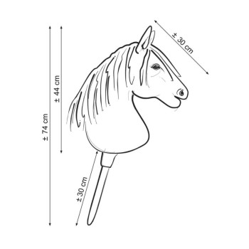 Άλογο Ιππασίας με Στικ - Hobby Horse Premium -  Light Bay II - Μέγεθος A3