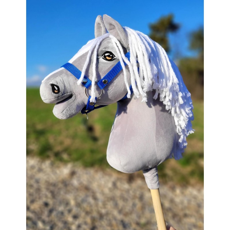 Άλογο Ιππασίας με Στικ - Hobby Horse Premium -  Gray III - Μέγεθος A3