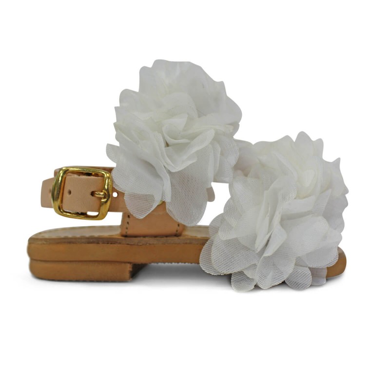 Παιδικό Δερμάτινο Σανδάλι - White/Natural
