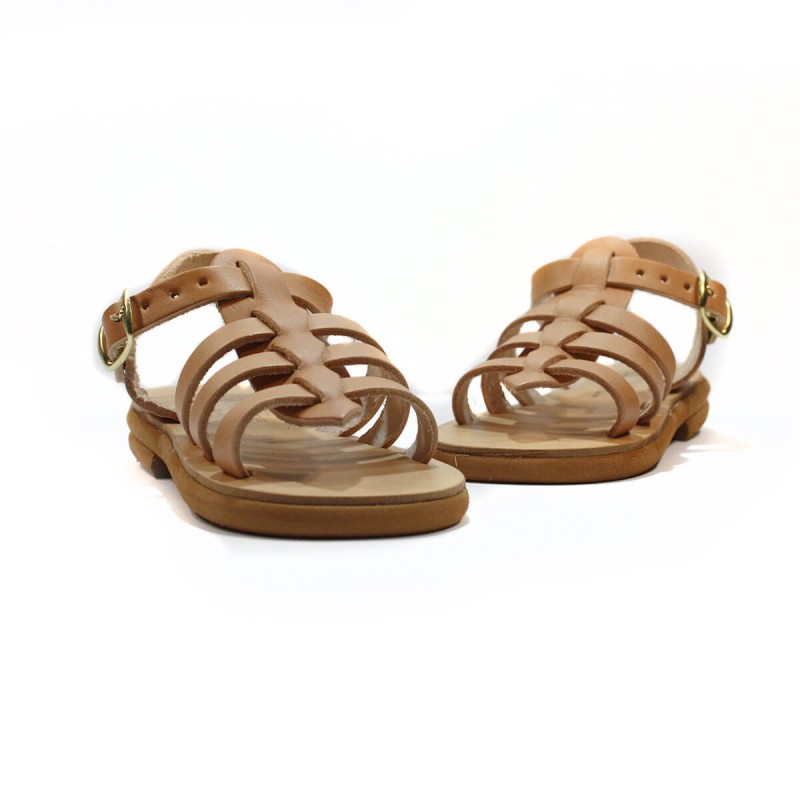 Παιδικό Δερμάτινο Σανδάλι - Hermes -Natural