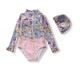Kid Girl Swimsuit One Piece - Floral Kid Girl Swimsuit One Piece - Floral