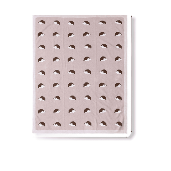 Knit Baby Blanket Hedgehogs - Pink Knit Baby Blanket Hedgehogs - Pink