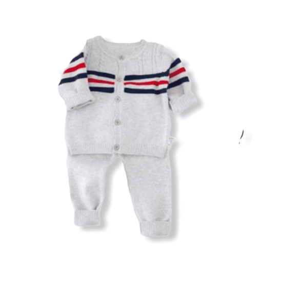 Knitted Baby Casual set Grey Knitted Baby Casual set Grey