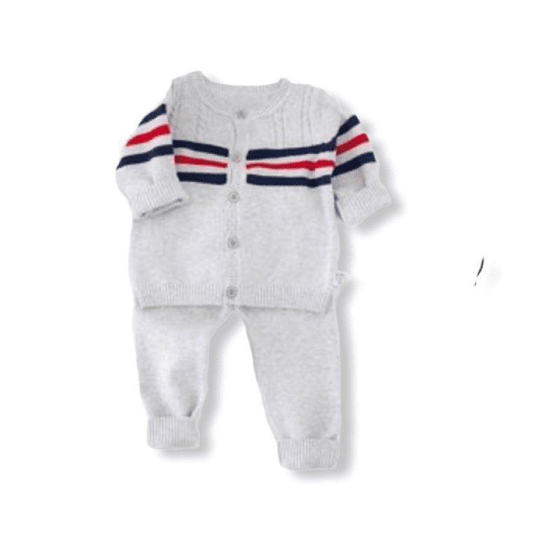 Knitted Baby Casual set Grey