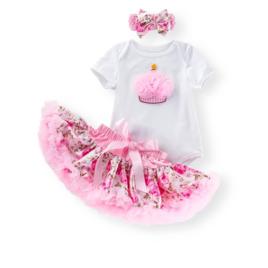 Baby Floral Set Cup Cake - Pink Baby Floral Set Cup Cake - Pink