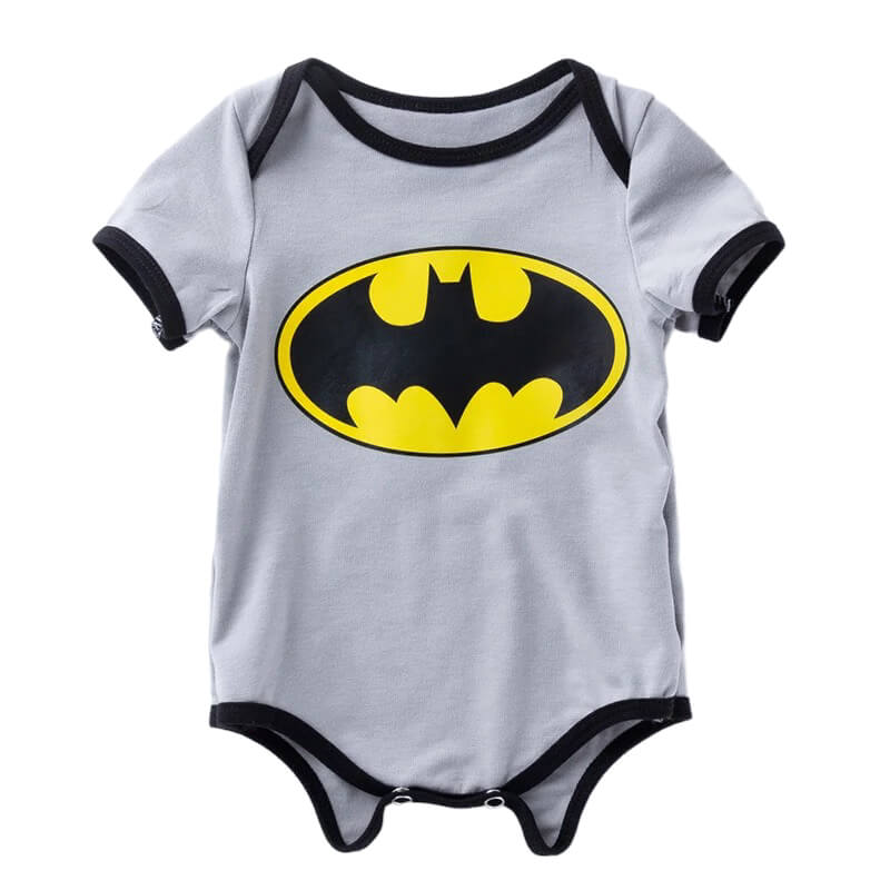 Baby Boy Batman Romper - Grey