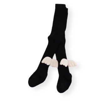 Baby Legging Angel Wings - Black
