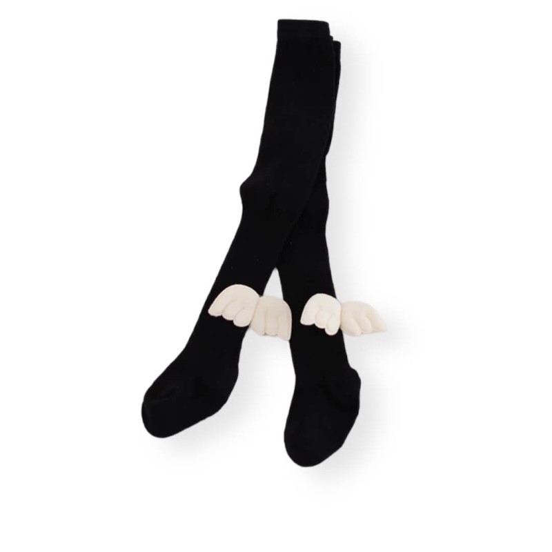 Baby Legging Angel Wings - Black