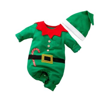 Baby Christmas Jumpsuit - Green