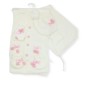 Baby Set - Blanket-Jacket-Beannie-Gloves-Socks - White/Pink