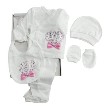 Newborn Baby Girl Set Princess 5 Pcs - White