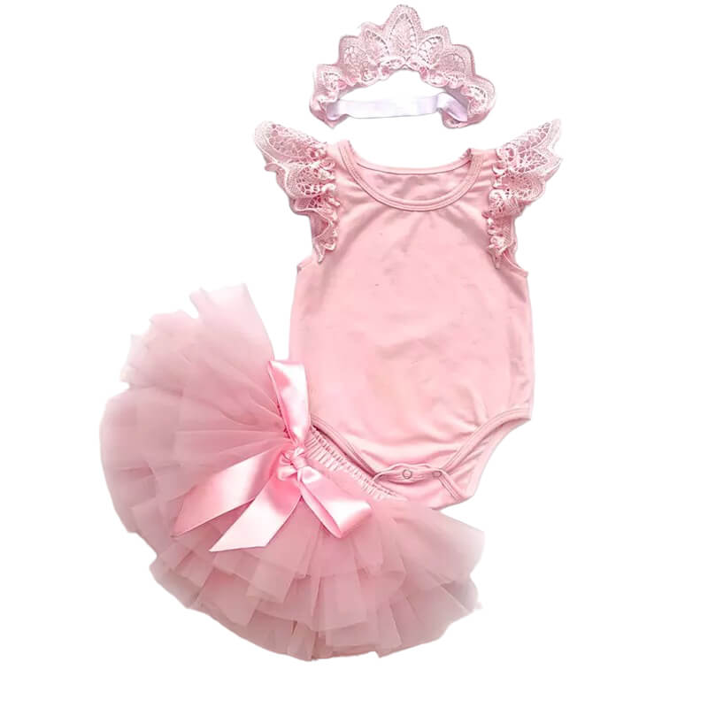 Baby Girl Princess Tutu Set - Pink