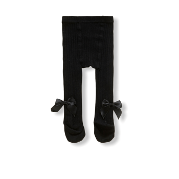 Baby Legging With Bow - Black