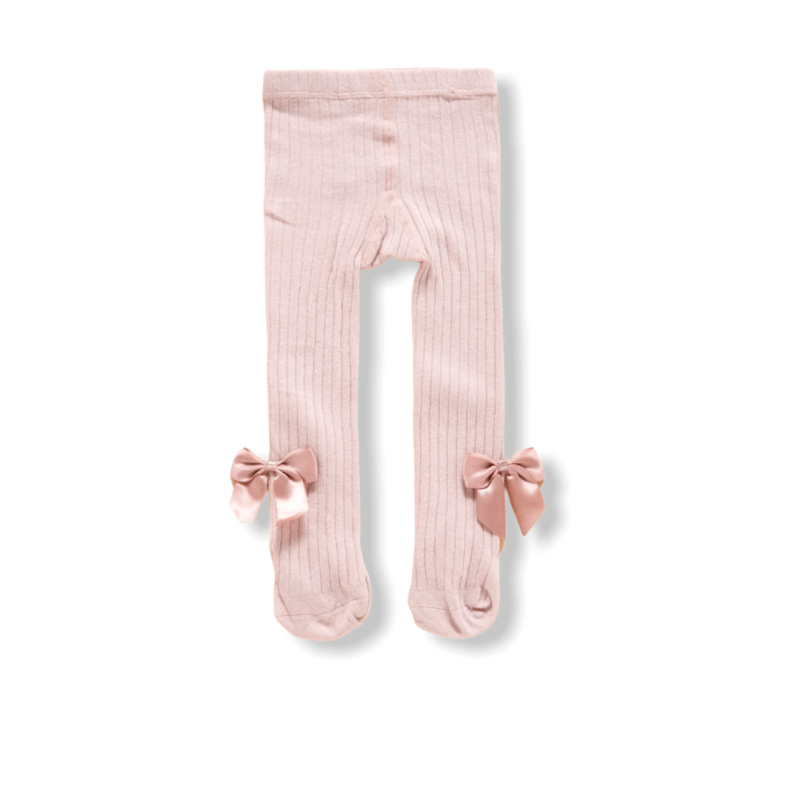 Baby Legging With Bow - Pink