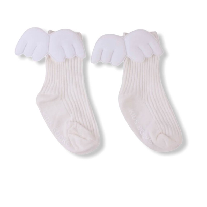 Angel Wings Socks - Beige