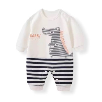 Baby Jumpsuit "Little Dino" - White