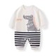 Baby Jumpsuit Little Dino - White Baby Jumpsuit Little Dino - White