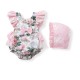 Baby Sleeveless Lace Floral Ruffle Jumpsuit - Pink Baby Sleeveless Lace Floral Ruffle Jumpsuit - Pink