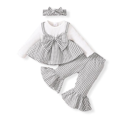 Baby Flare Pant & Top Set - Black & White Baby Flare Pant & Top Set - Black & White