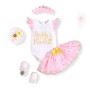 Baby Girl Princess Set With Tutu Skirt - Pink