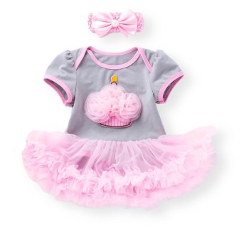 Baby Dress Ice Cream - Grey/Pink