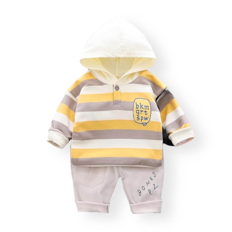 Baby Boy Casual Denim Set - Beige