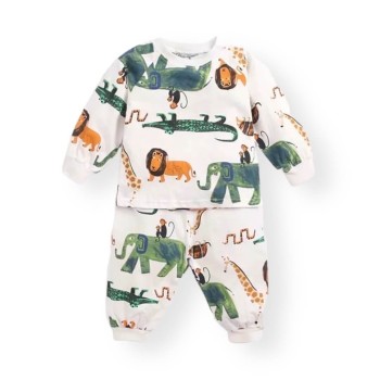 Βρεφικό Σετ Φόρμας - Παντελόνι και Μπλούζα - white