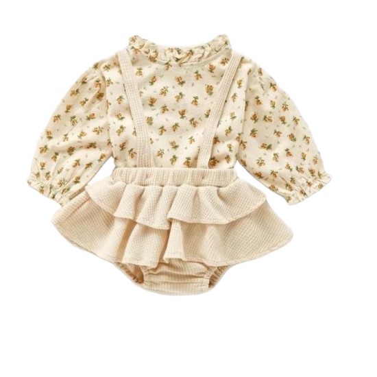 Βρεφικό Σετ για Κορίτσι - Vintage Floral - Ivory Βρεφικό Σετ για Κορίτσι - Vintage Floral - Ivory