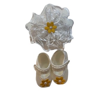 Βρεφικό Σετ Παπούτσια & Headband - Yellow