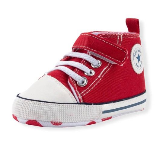 Pre Walker Baby Star Canvas High - Red Pre Walker Baby Star Canvas High - Red