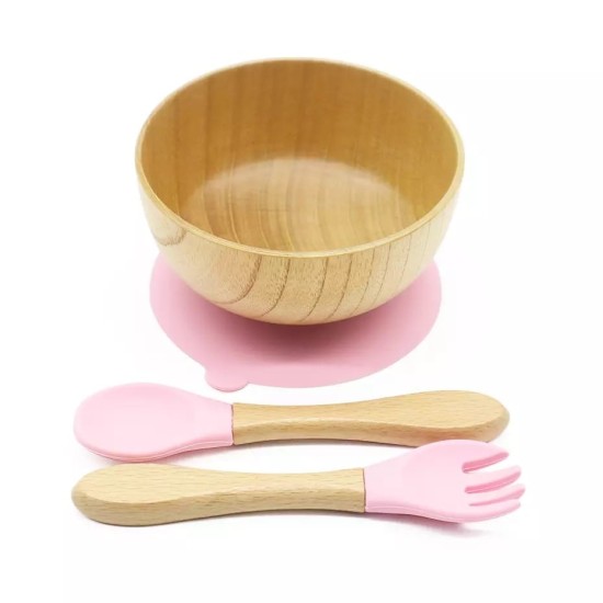 Σετ φαγητού Wooden Dinner Pink Σετ φαγητού Wooden Dinner Pink