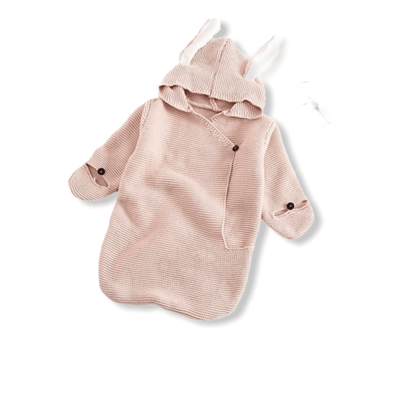 Sleeping Bag Knitted Rabbit - Pink