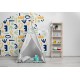 TeePee Tent - Feathers -Colorful