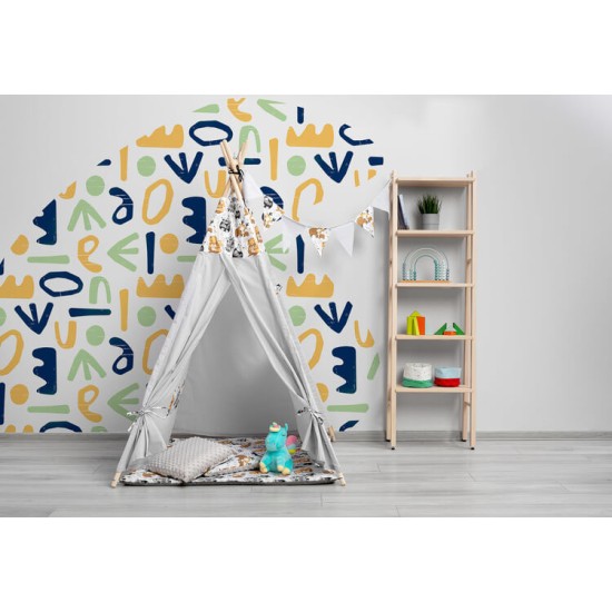 TeePee Tent - Raccoons - Grey TeePee Tent - Raccoons - Grey