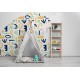 TeePee Tent - Raccoons - Grey TeePee Tent - Raccoons - Grey