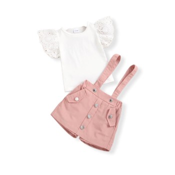 Toddler Girl Casual Set Overalls - Pink