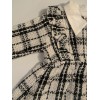 Tweed Knit Baby Dress - Black/White
