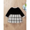 Tweed Knit Baby Dress - Black & White