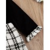 Tweed Knit Baby Dress - Black & White