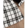 Tweed Knit Baby Dress - Black & White