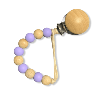 Wooden Clip πιπίλας Wooden Light Purple