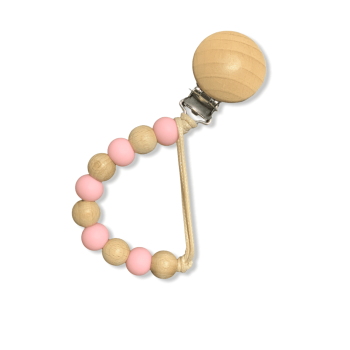 Wooden Clip πιπίλας Wooden Pink
