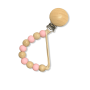 Wooden Clip πιπίλας Wooden Pink