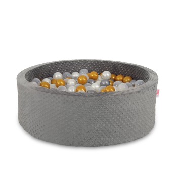 Μπαλοπισίνα minky H-30 cm με 200 Μπάλες - dark gray