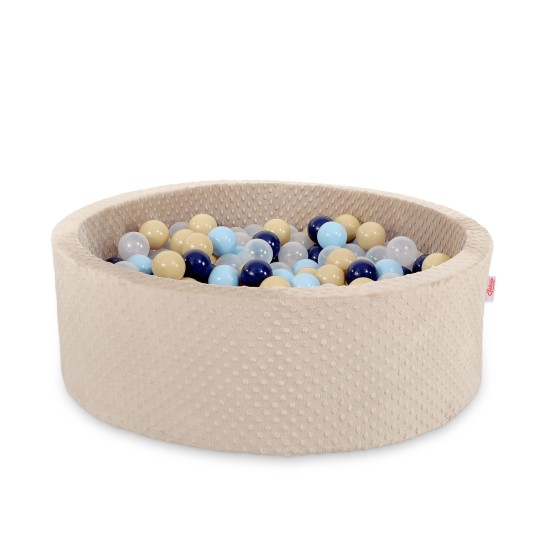 Μπαλοπισίνα minky H-30 cm με 200 Μπάλες - beige